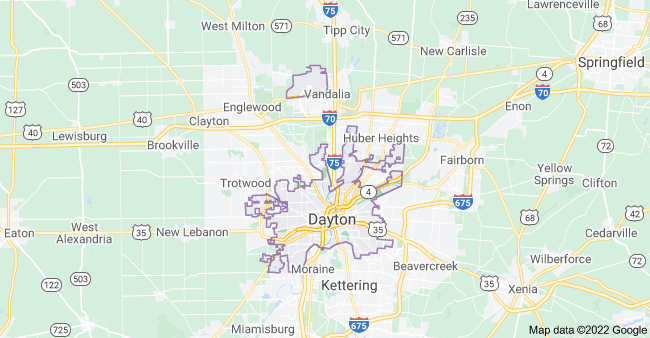 Map of Dayton Ohio